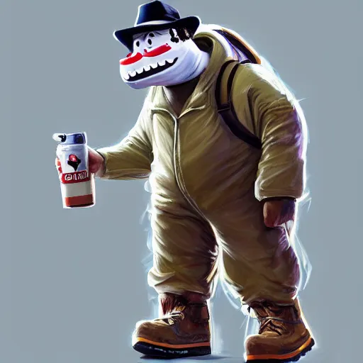 Image similar to a giant ghostbusters stay puff marshmallow man wearing timberland shoes and a yankee hat smoking a joint walking in new york city, highly detailed portrait, digital painting, artstation, concept art, smooth, sharp foccus ilustration, artstation hq