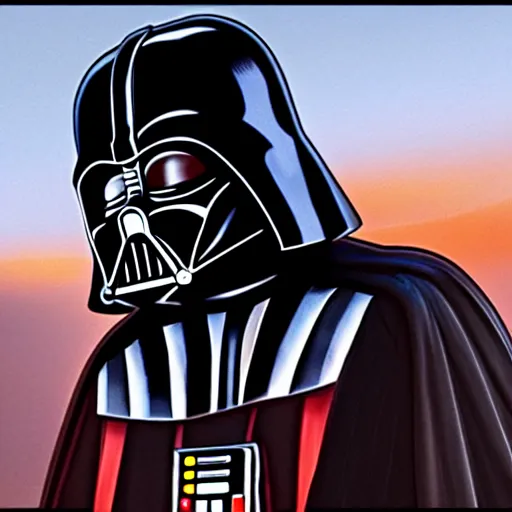 Image similar to darth vader, in the style of gta 5 loading screen, illustrated