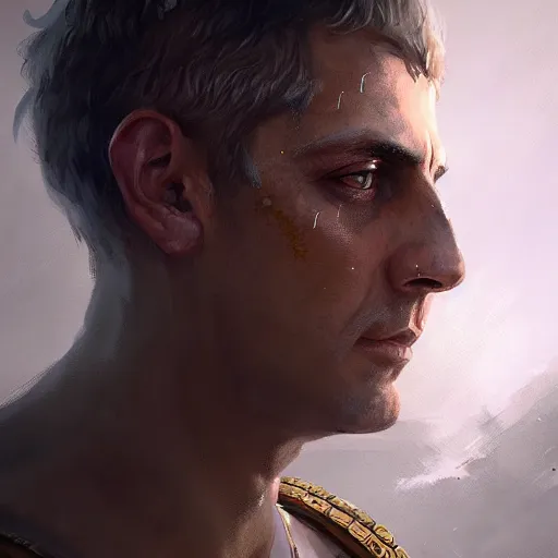 Prompt: portrait of roman emperor constantine, epic concept art, epic painting, artstation, realistic, by greg rutkowski