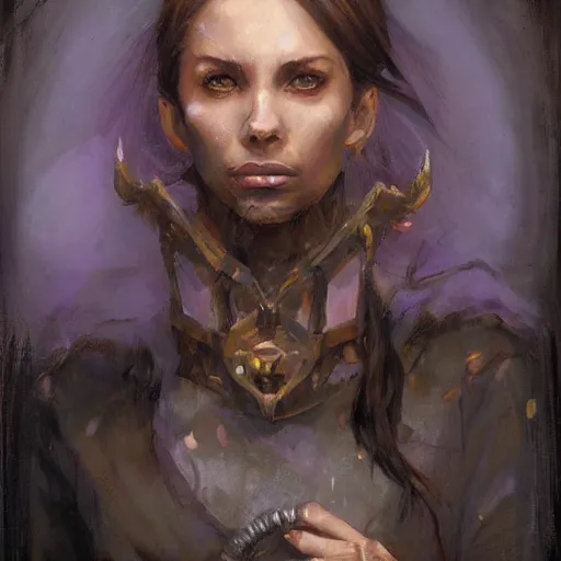 Prompt: portrait of a mage, by livia prima