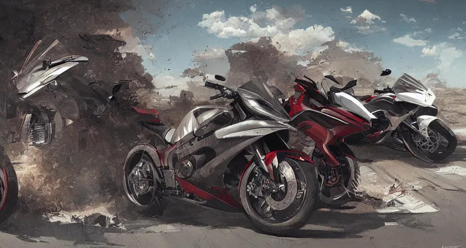 Image similar to superbike by ferrari, digital art,ultra realistic,ultra detailed,art by greg rutkowski