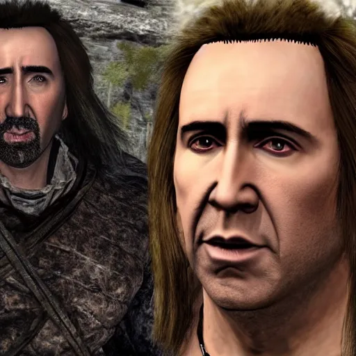 Prompt: Nicolas Cage in Skyrim