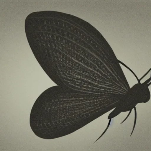 Image similar to yearbook photo of a giant moth, grainy picture, detailed, realistic