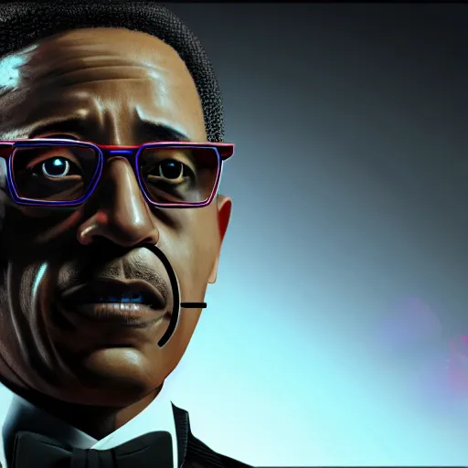 Image similar to Gustavo Fring as a Rainbox six siege operator, 4k, highly detailed