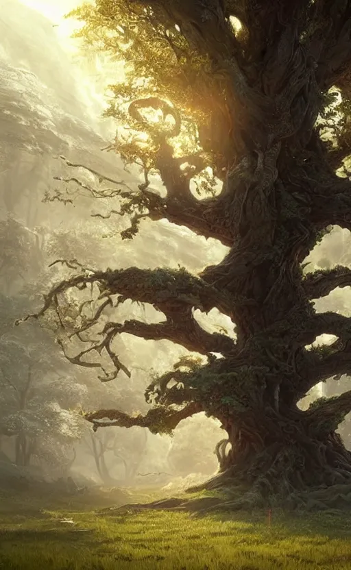 Prompt: tree of life, digital art, ultra realistic, ultra detailed, ultra wide Lens, art by greg rutkowski