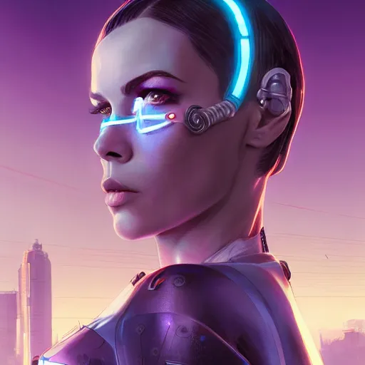 Image similar to highly detailed portrait, a cyber woman, in gta v, stephen bliss, unreal engine, fantasy art by greg rutkowski, loish, rhads, ferdinand knab, makoto shinkai and lois van baarle, ilya kuvshinov, rossdraws, tom bagshaw, global illumination, radiant light, detailed and intricate environment