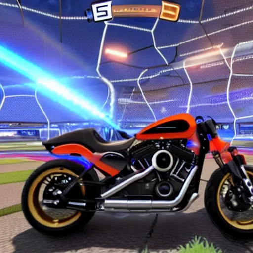 Image similar to a harley davidson in rocket league