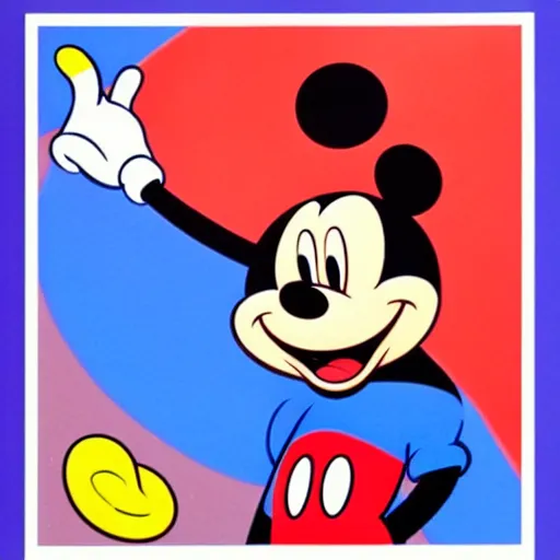 Prompt: mickey mouse having a psychedelic dmt mushroom lsd trip