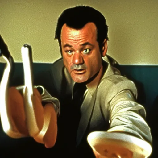 Image similar to bill murray in pulp fiction, movie still, promotional shot