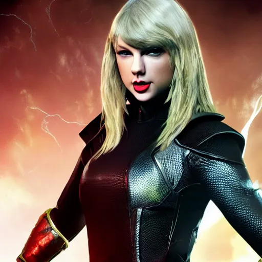 Image similar to Taylor Swift in Mortal Kombat 11, 4k