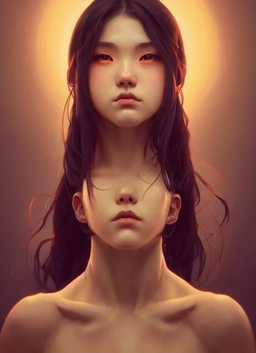 Image similar to intense fan art concept art by artgerm, tooth wu, bierstadt, gurney, stalenhag and alphonse mucha. an innocent teen beauty lost to the night, contour light effect!! 8 k, stage light. octane render. smooth. sharp edge. ultra clear detailed, symmetric!! full body front pose!!