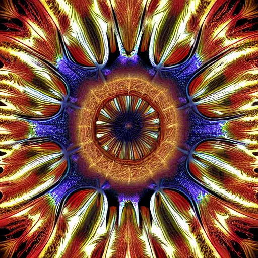 Image similar to Fractal Artwork in the style of Missy Gainer, deviantart