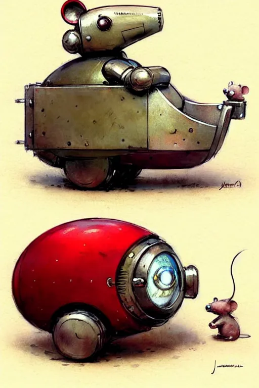 Image similar to adventurer ( ( ( ( ( 1 9 5 0 s retro future android robot fat robot mouse wagon. muted colors. ) ) ) ) ) by jean baptiste monge!!!!!!!!!!!!!!!!!!!!!!!!! chrome red