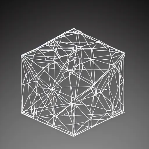 Image similar to wireframe model of platonic solids conquering the world, apocalypse, high details, perfect lightning, witching hour