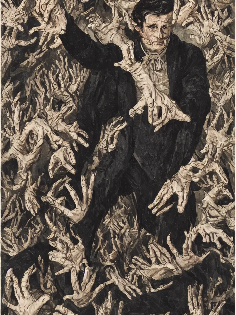 Image similar to the man with one hundred hands