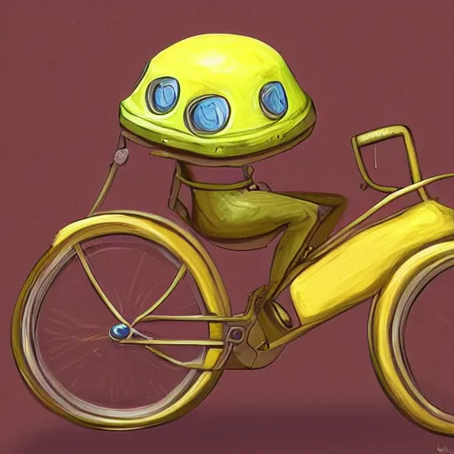 Prompt: bike made of swiss cheese wheels, a cartoonish rat riding the bike on the surface of the moon and, digital painting, greg rutowski, artstation