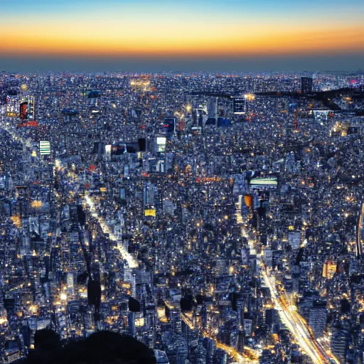 Image similar to a point cloud view of tokyo