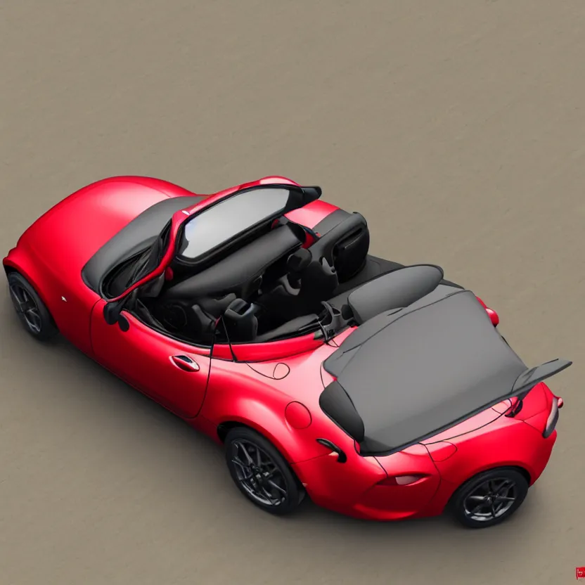 Mazda MX-5 with Pop-up Lights Looks Like a Crazy Hypnotized