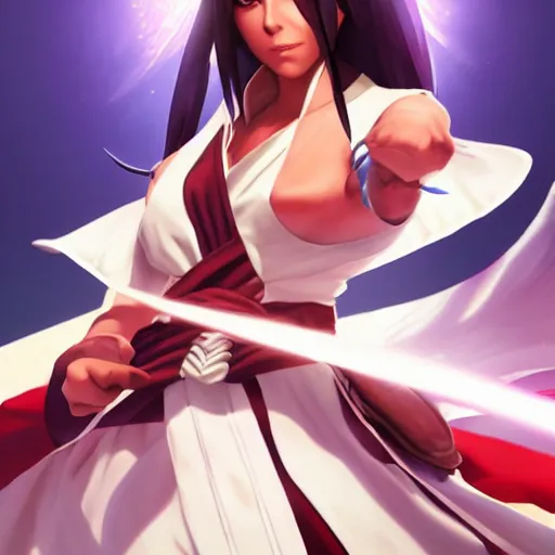 Prompt: rukia kuchiki as a street fighter character, cg animation, capcom, realistic, character select portrait, by artgerm, greg rutkowski, alphonse mucha, 3 d