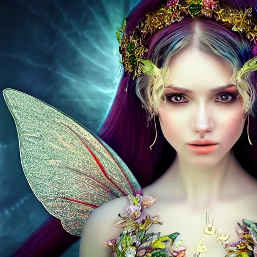 Prompt: beautiful fairy with ornate robes, highly detailed, 4k, HDR, smooth, sharp focus, hyper realistic, high resolution