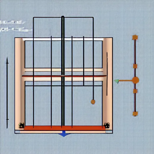 Image similar to a physics diagram of a beam supported on both ends with a load in the middle