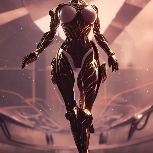 Image similar to highly detailed exquisite stunning fanart, of a beautiful female warframe, elegant pose, epic cinematic shot, DeviantArt, high quality artstation, HD octane render