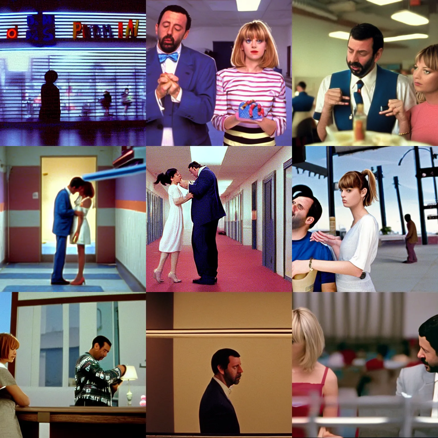 Prompt: a film still from punch - drunk love ( 2 0 0 2 )