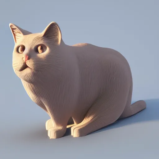 Image similar to 3d render cat