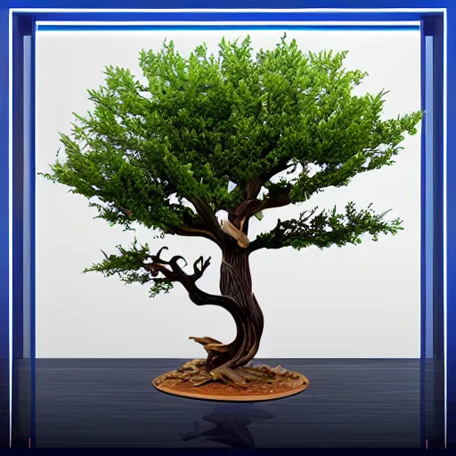 a neon sakura bonsai, glowing leaves, intricately, Stable Diffusion