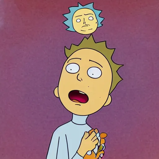 Prompt: morty from rick and morty licking balls