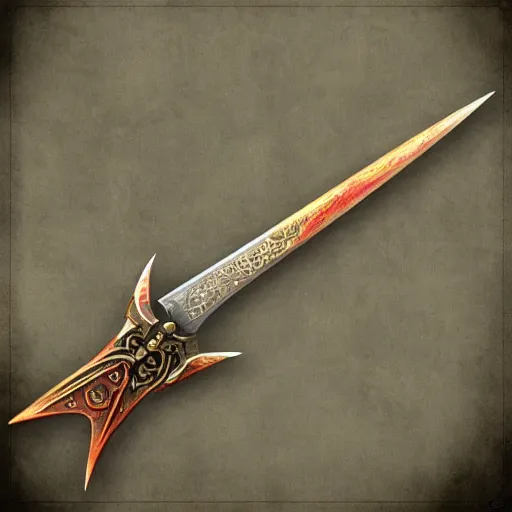 Image similar to fantasy weapon, elven.