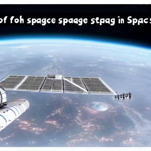 Image similar to of spaceship very large colony strange people in space, very large structure