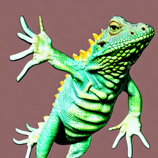 Prompt: a lizard - person, scales, photorealistic