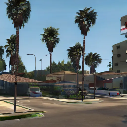 Image similar to pembroke pines florida in gta 5, 8k octane 3D render