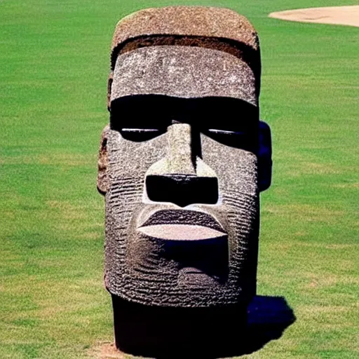 Image similar to Easter island head statue of Shaquille O'Neal