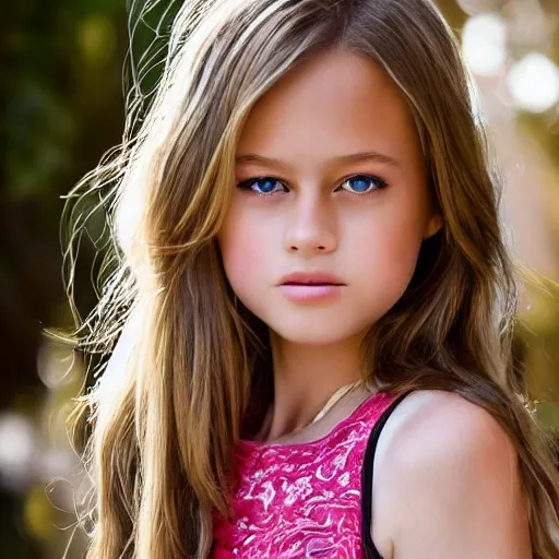 Image similar to Kristina Pimenova, 9yo, by Tom Bagshow