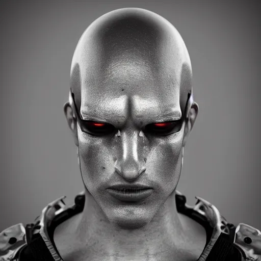 Prompt: The watchers, male, full body art, cyborg, angelic, model face, perfect face, symmetrical face, photo realism, hyper realistic, ultra-realistic, 8k , mist, unreal engine 5