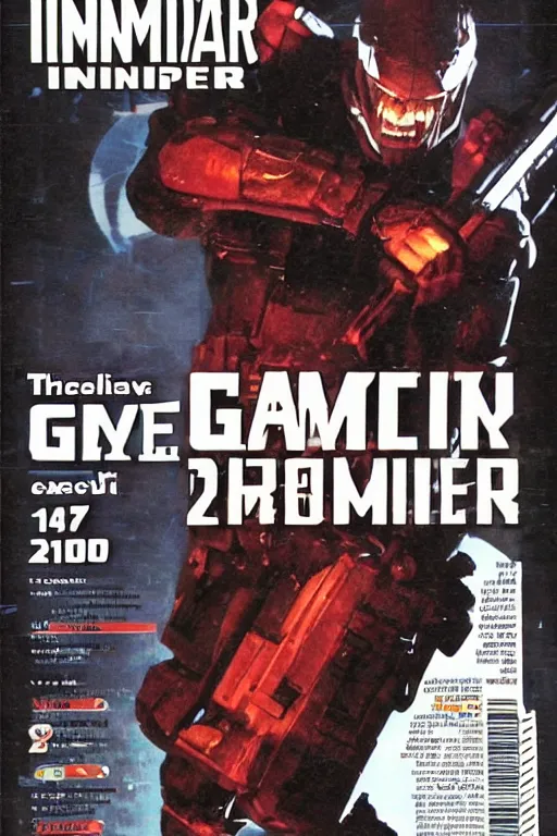 Prompt: “ a scan of the cover of a game informer magazine circa 2 0 0 1 0 ”