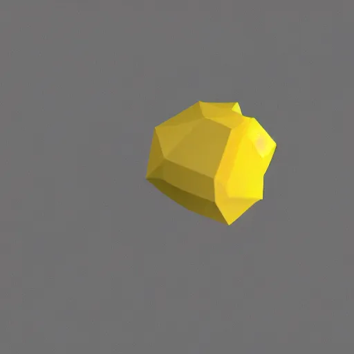 Image similar to a render of a low polygon lemon, unreal engine