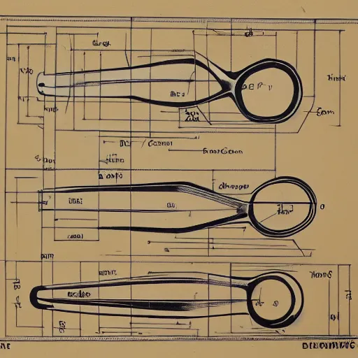 Image similar to a very detailed schematic blueprint of a golf club