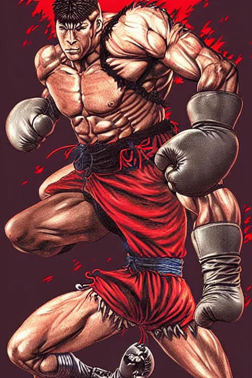 Image similar to extreme long shot. 8 bit nes graphics. antropomorphic muscular masculine wolf. kickboxer fighter, in shorts. wolf head. streetfighter. fine details, very sharp, art from nes game cartridge, 8 0's, vhs artefacts, vaporwave style, marc simonetti and hermann nitsch