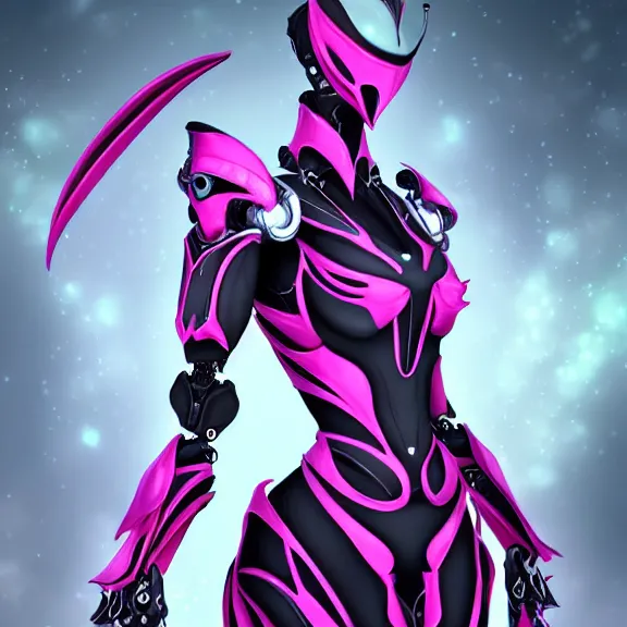 Image similar to highly detailed exquisite fanart, of a beautiful female warframe, but as an anthropomorphic robot dragon, shiny silver armor engraved, Fuchsia skin beneath the armor, elegant pose, close-up shot, streamline design, full body shot, epic cinematic shot, long elegant tail behind, sharp claws, robot dragon hands and feet, professional digital art, high end digital art, singular, realistic, DeviantArt, artstation, Furaffinity, 8k HD render