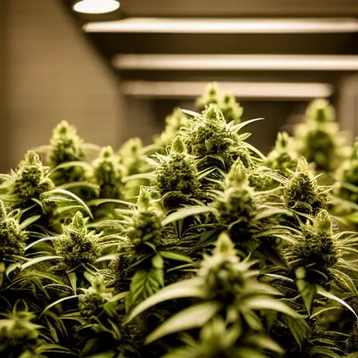 Image similar to picture of indoor marijuana cultivation, closeup, 4 k