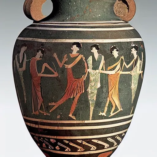 Prompt: an ancient greek vase,