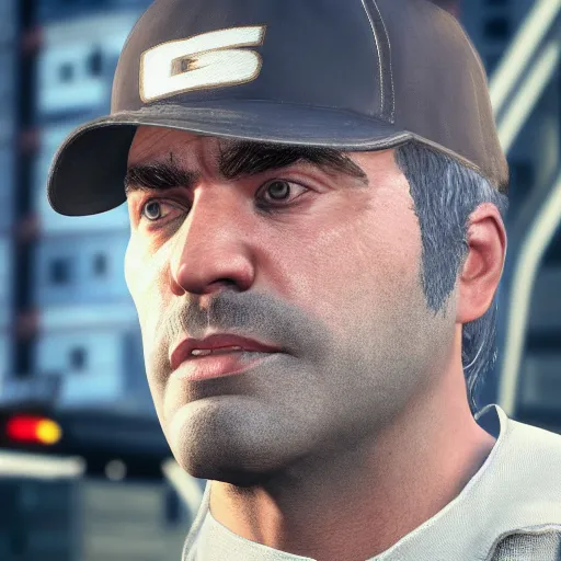 Prompt: “ portrait of gustav fringe in gta5, octane render”