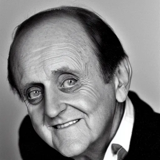 Image similar to a image of Bob Newhart. Head shot.