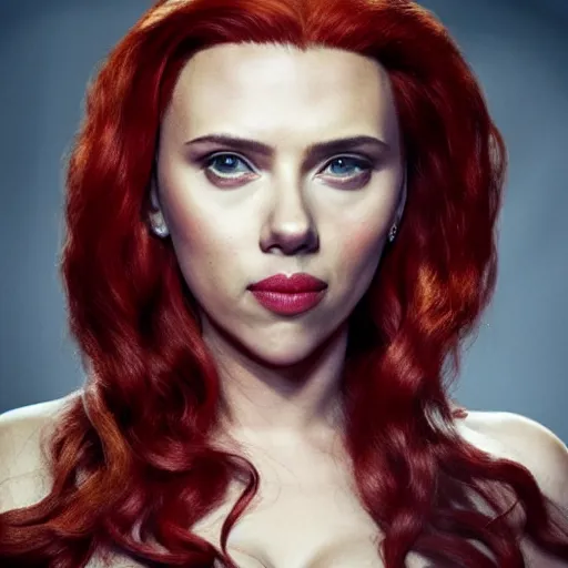 Prompt: scarlett johansson modeling as melisandre from game of thrones, photograph