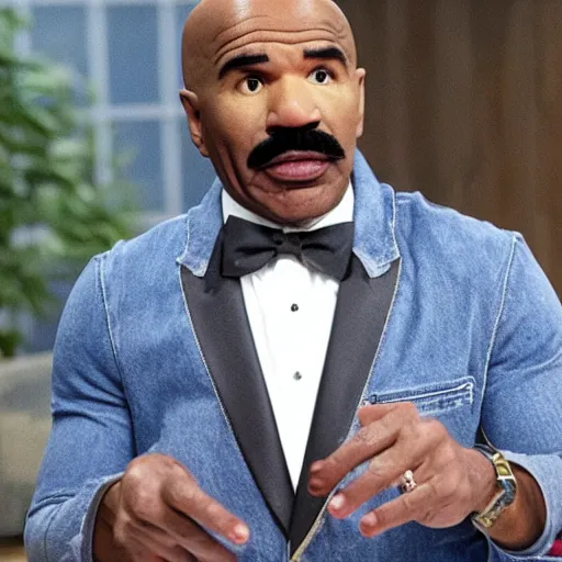 Image similar to film still of Steve Harvey starring in Stranger Things