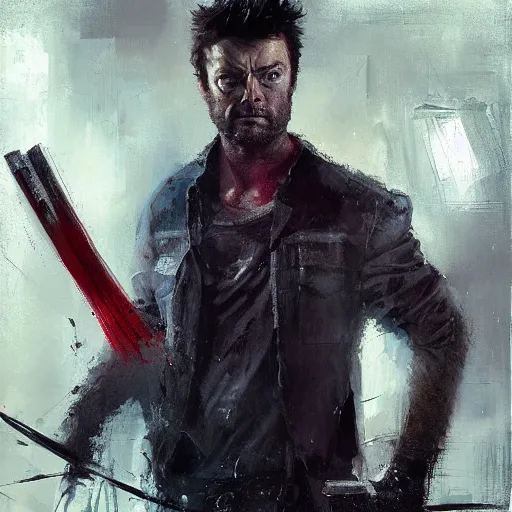 Image similar to karl urban as wolverine, jeremy mann painting