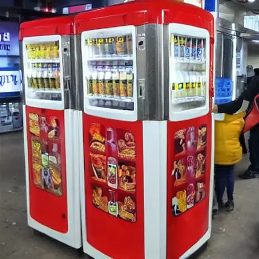 Image similar to human vending machine